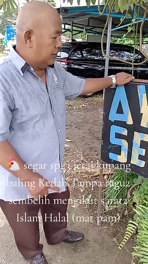 Halal Chicken Preparation in Outdoor Food Stall