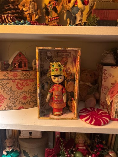 Decoupaged Cigar Box With Vintage China Doll Shadowbox , Found Object Assemblage, Mixed Media Art Box, - Etsy