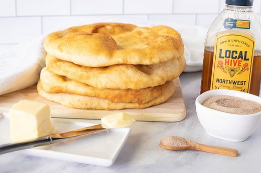 This homemade fry bread is a hit every time, and you can eat it sweet or savory! #frybread #breadrecipe #homemaderecipes | Favorite Family Recipes