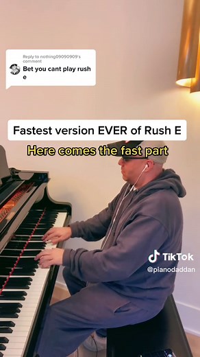 Fastest Rush E Piano Cover: Speed Up Rush