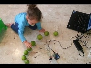 Lemon piano and drum keyboard via arduino