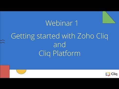 Getting started with Cliq and Cliq Platform