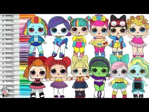 LOL Surprise Makeover Coloring Book Compilation Disney Princess Shopkins Monster High My Little Pony