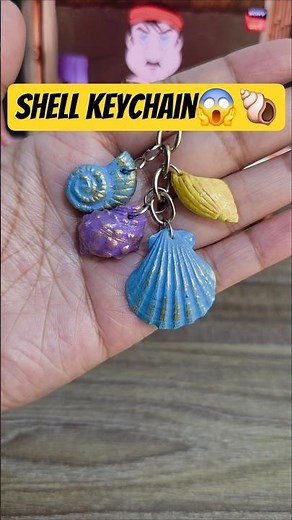‼️ Diy sea shell keychain making tutorial easy ‼️😱🐚 #shorts #diy