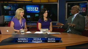 Busta learns to swim