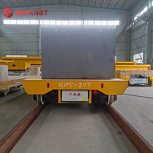 [Hot Item] 40T Freight Platform Motorized Transfer Cart Running on Rails