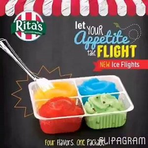 Four flavors. One package. What more could you want?! #IceFlights have landed at Rita's! | Rita's Italian Ice & Frozen Custard
