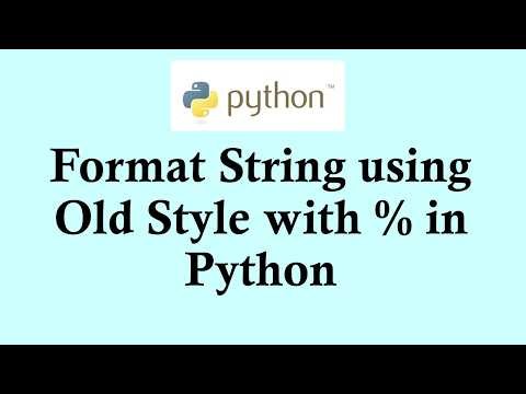 Easy Python tutorials | Format String using Old Style with % in Python