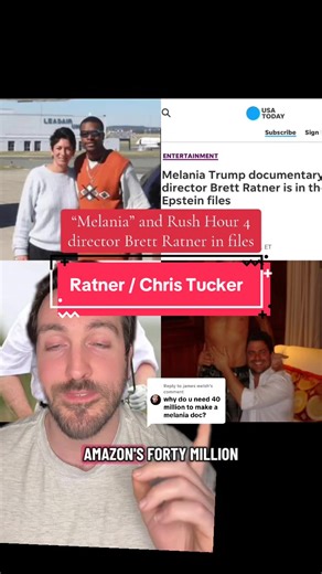 Replying to @james welsh Chris Tucker and Brett Ratner (Melania / Rush Hour) both had some fairly damming photos come out yesterday, and this shouldn’t be ignored. #melaniatrump #film #filmtok #christucker #hollywood