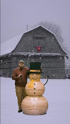 Wooden Snowman?!