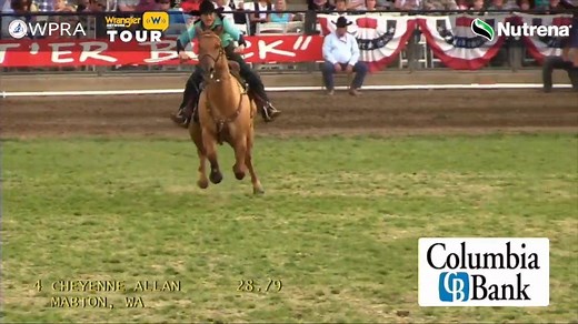 9.4K views · 420 reactions | Cheyenne Allan brought back-to-back wins at Pendleton in 2019 with a 28.80 second run in the finals and 57.59 on two. We caught up with her afterwards to get some insight into her success on the green mile. #leterbuck Catch the full event replay here: https://wranglernetwork.com/events/pendleton-round-up/ | Wrangler Western | Facebook
