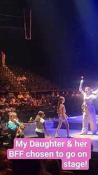 Cirque du Soleil Drawn to Life show @ #disneysprings They got chosen to go on stage! #cirquedusoleil
