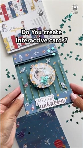 Interactive card with shaker / falling star effect