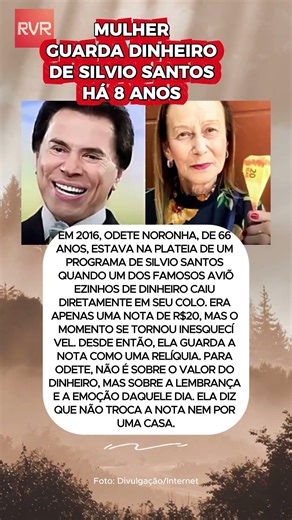 MULHER GUARDA DINHEIRO DE SILVIO SANTOS HÁ 8 ANOS