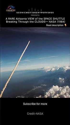 Space Shuttle Challenger Launch Seen From Above – STS-41B (1984)