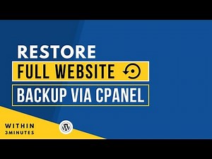 How To Restore Full Website Backup In Cpanel 2025 | Restore Website From Cpanel Backup