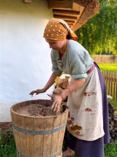 У цьому відео ви побачите, як у традиційній українській хаті 19–20 століття будують піч із лежанкою. Пічник акуратно формує лежанку, домазує глиною, а потім напівприсів підкладає дрібні трісочки у топку. Всі деталі — від текстури глини зі соломою до натуральних дров — максимально реалістичні. Це історичне ремесло, яке показує, як гріли оселі та готували їжу понад 100 років тому. Пориньте в атмосферу старовинного українського села та дізнайтеся, як виглядала щоденна праця родини того часу. Хештег