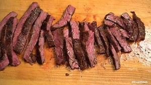 2.4K views · 28 reactions | Skirt Steak Slicing 101: The difference between a tender skirt steak and a tough one is how you slice it. Short meat fibers = tender. To get them you need to cut against the grain. Don’t let the shape of the steak trick you into slicing it as-is. A 90º turn will make your skirt steak dreams come true. Here we demonstrate on a beautiful Snake River Farms outside skirt. | The Grill Dads | Facebook