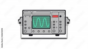animation device oscilloscope 10 seconds. motion 2d