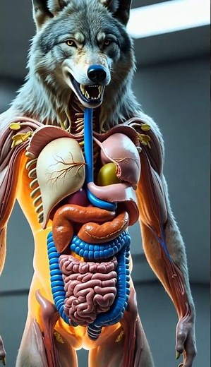 Giant Wolf Internal Anatomical Animation | 3D Animal Anatomy