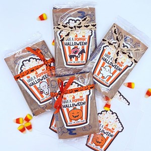 Halloween Popcorn Stickers for Classroom, Teacher Gift, Trick or Treat, Treat Bags, Super Cute & Easy - Etsy