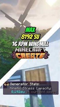 MAX 16 RPM Windmill Create Mod #createmod #minecraft