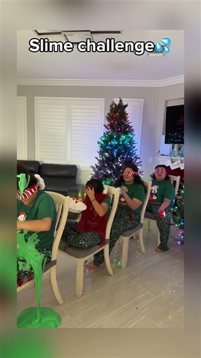 Slime challenge with my family😂👫 #english #slime #challenge #funny