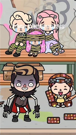 My chocolate hair seved my family from chocolate eating monsters😱🫣🍫 #tocaboca #tocalifeworld #shorts