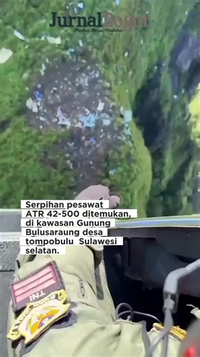Minggu pagi, 18 Januari 2026. Meskipun beberapa media sempat menyebutnya sebagai ATR 400, data resmi dari Basarnas mengonfirmasi pesawat tersebut adalah jenis ATR 42-500. Serpihan ditemukan di sekitar lereng utara dan selatan puncak Gunung Bulusaraung, Kabupaten Pangkajene dan Kepulauan (Pangkep), Sulawesi Selatan. Tim SAR gabungan menemukan bagian badan utama (fuselage), ekor, dan serpihan jendela pesawat yang tersebar di area tebing dan jurang,Lokasi berada di ketinggian sekitar 1.353 MDPL den