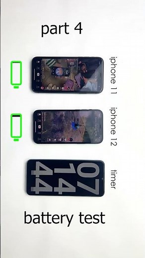 iPhone 12 vs iPhone 11 🔋 Real Battery Life Battle! part 3#BatteryTest #shorts