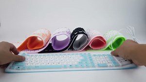 Hilitand Silicone Keyboard, Flexible Keyboard USB Wired Gaming Keyboard, 85 Keys, Fully Sealed Design, Roll-up Silent Soft Keyboard, for PC Notebook Laptop()