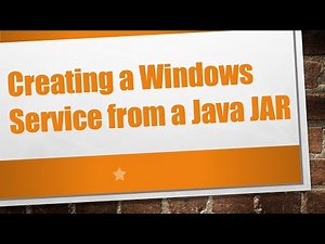 Creating a Windows Service from a Java JAR