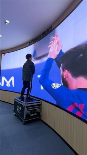 LED display #led #football #leddisplay #technology #ledscreen #messi #exhibition