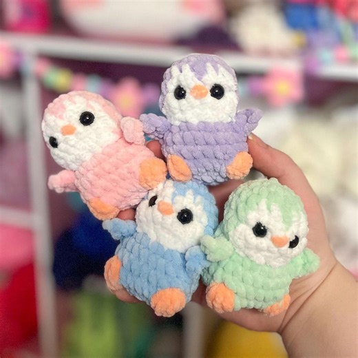 Baby Penguin Crochet Plushie: Handmade Stuffed Animal / Amigurumi Toy - Customizable Gift (made to Order) - Etsy