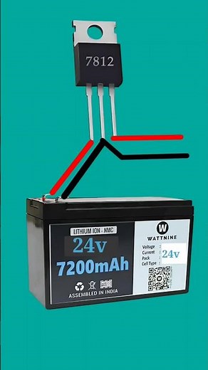 battery 24v to 12v converter //24v to 12v converter circuit diagram #shortvideo