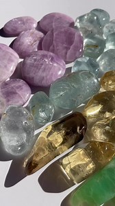 23K views · 210 reactions | A cross section of this Sunday’s Live table on Instagram Top to bottom: Kunzite, Namibian Topaz, Zambian citrine and Australian Chrysoprase. Trenna and I had a ball hand selecting each of these pieces at the West Coast Gem Show this past weekend. Which one is calling you??Available in this Sunday’s Live, 11/17 @ 10am Pacific #kunzite #chrysoprase #citrine #topaz #crystalhealing #crystalshop #crystalsale | Sugar Studio Crystals | Facebook