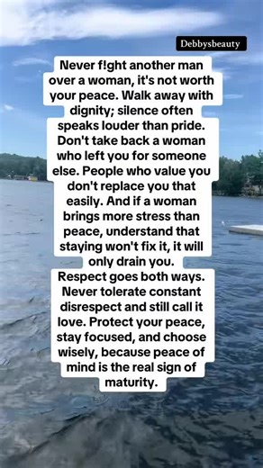 Never fight ur fellow man over a woman…#debrahthought