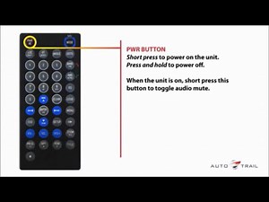 How to use the remote control on the Auto-Trail motorhome audio visual system