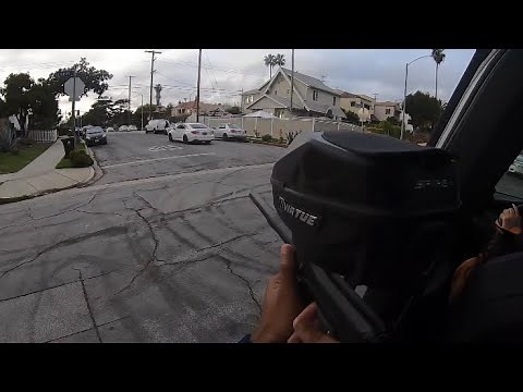 PAINTBALL WAR IN THE HOOD! PT.7 (WE HOPPED OUT A TESLA MODEL X)
