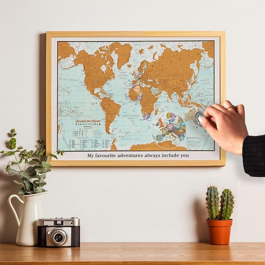 Personalised Scratch the World® Travel Edition Map Print - Gifts for Him, Gifts for Her, Scratch Off, World Map, Travel Gift - Etsy
