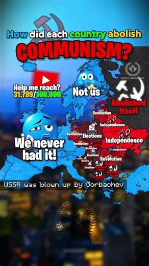 ☭ How did each country abolish Communism? #mapping #map #geography #communism #countryballs