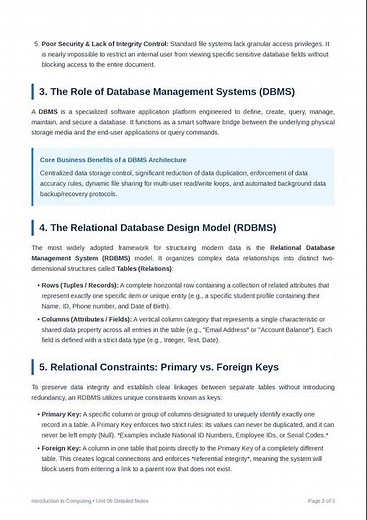 Database Fundamentals : Pdf material
