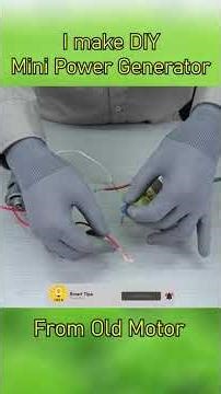 I make DIY Mini Power Generator from an Old Motor #electronic #shorts