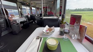Lunchtime in the Swiss restaurant car on EC9 somewhere between Mainz and Basel. | The Man in Seat 61 - seat61.com