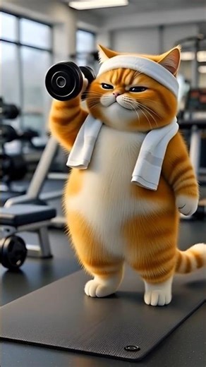 Fat Cat Goes to the Gym 😂 | Funny Cartoon Cat Animation | Lil Kitten