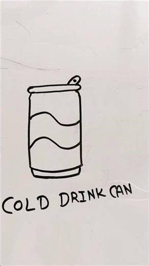 Cold Drink Can art Tutorial Soda Can Drawing Step by Step #youtubeshorts #shortsfeed #viralvideo