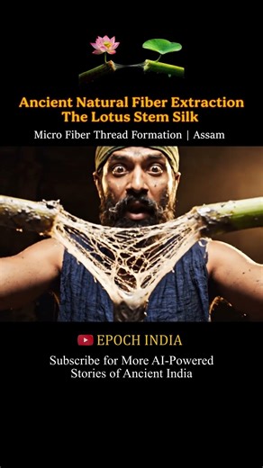How Lotus Silk Is Made | Rare Fiber Extraction from Lotus Stem #ancientindia