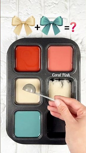 Warm Pastel Color Palette | Coral Pink Meets Soft Mint #artshorts #colorconcept #colormixing #asmr