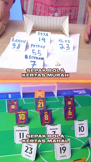 Sepak bola kertas murah vs mahal! | bola kertas mahal
