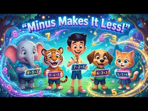 Subtraction for Kids | Minus Makes It Less | Nursery Rhymes and Kids Songs | Animals for Kids